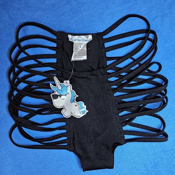 iHeartRaves Strappy Booty Short S - Picture 2 of 5